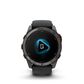 Garmin fenix 8 Pro Sapphire MicroLED GPS Smartwatch 51mm Sapphire Carbon Gray DLC Titanium with Black/Pebble Gray Silicone Band, , large