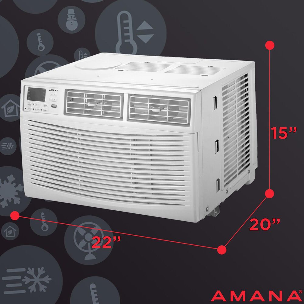 Amana 12000 BTU Window-Mounted Air Conditioner with Remote Control in White, , large