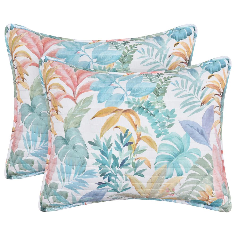 J. Queen New York Bahama 3-Piece Full/Queen Quilt Set in Aqua, , large