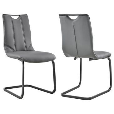 Blue River Pacific Dining Chair in Gray and Matte Black (Set of 2), , large
