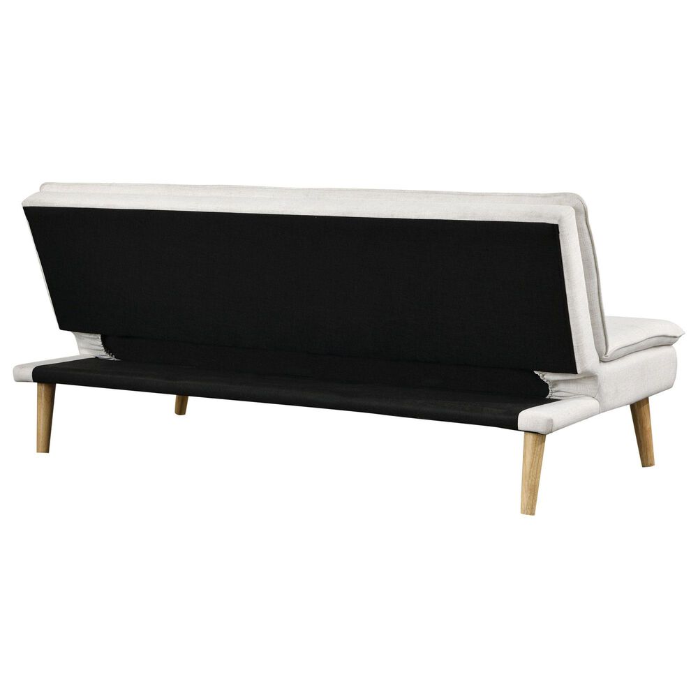 Lifestyle Solutions Tatum Convertible Sofa with Cream Cushion in Brown, , large