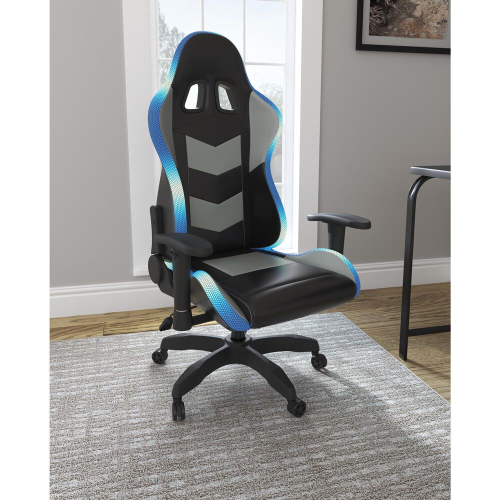 Ashley Lynxtyn Swivel Desk Chair in Black, , large