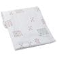 Lambs & Ivy Farmyard Friends Baby Blanket in White, Taupe and Sage Green, , large