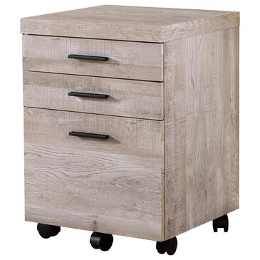 Monarch Specialties 3-Drawer Vertical File in Taupe and Black, , large