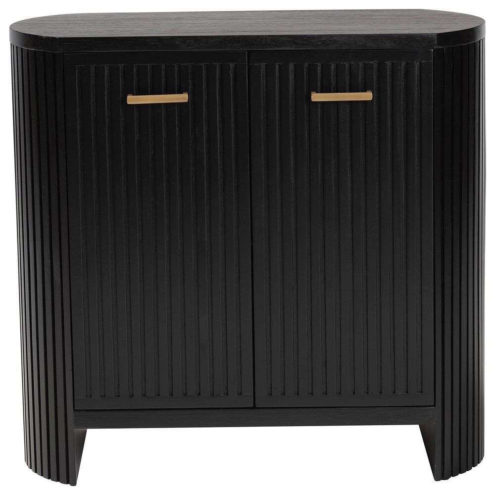 Baxton Studio Keshet 2-Door Accent Cabinet in Black, , large