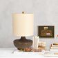 Creative Coop Salem Stoneware Table Lamp in Mushroom Brown, , large