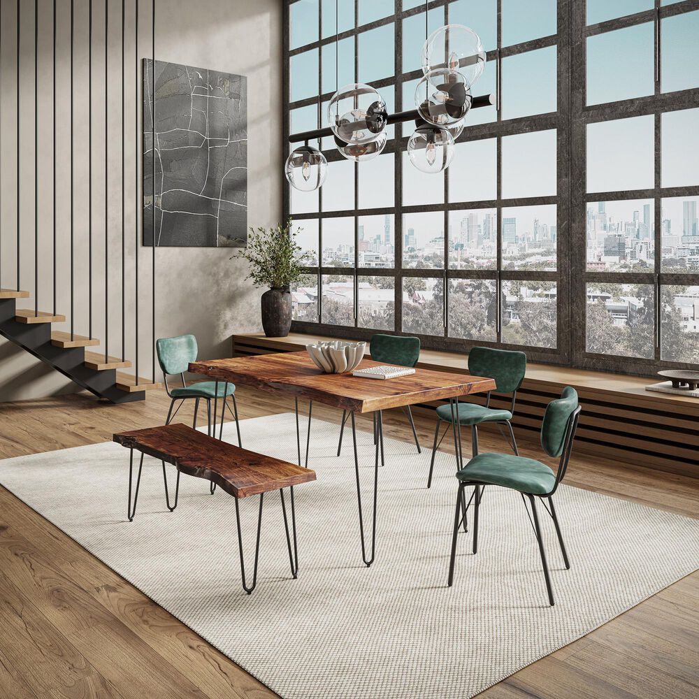 Waltham Nature&#39;s Edge 60&quot; Dining Table in Chestnut and Black - Table Only, , large
