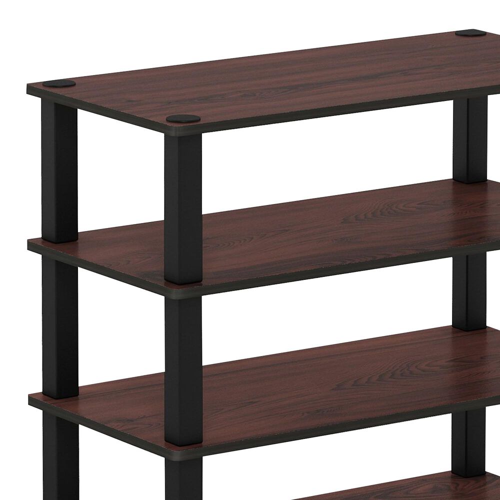 Noviland 4-Tier Shoe Rack in Dark Cherry and Black, , large