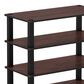 Noviland 4-Tier Shoe Rack in Dark Cherry and Black, , large