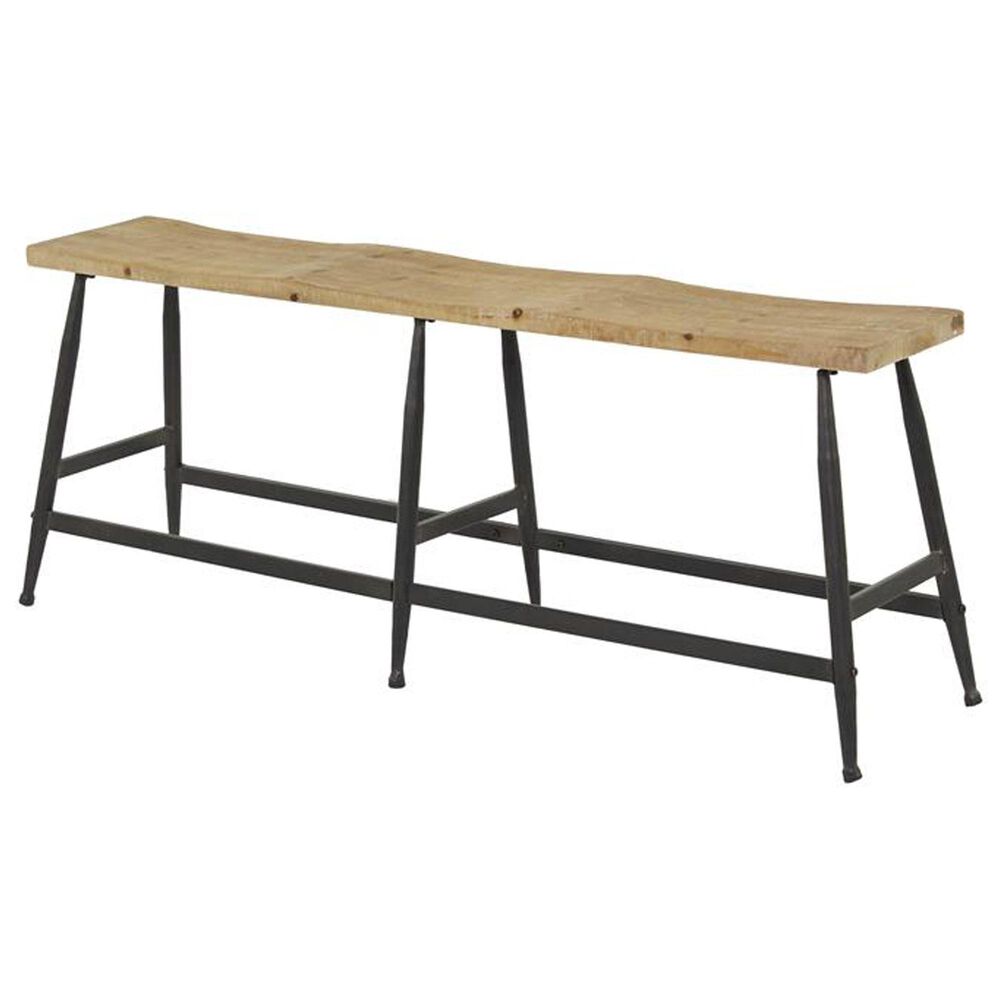 Maple and Jade 48" Bench in Black and Brown, , large