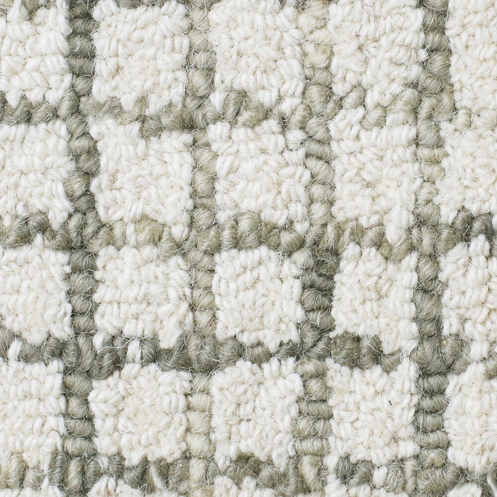 L&amp;R Resources Criss Cross Silver and Ivory 5' x 7'9" Area Rug, , large