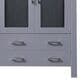 Lexora Home Volez 30" Single Bathroom Vanity in Dark Grey with 2 cm White Ceramic Top and Rectangular Sink, , large
