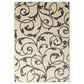 Central Oriental Terrace Tropic Macala 3"3" x 5" Snow and Stone Area Rug, , large