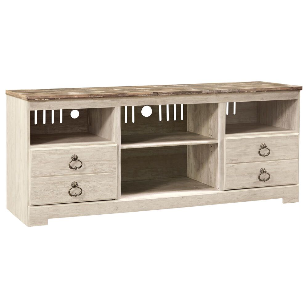 Ashley Willowton 4-Piece Entertainment Center in Whitewash, , large