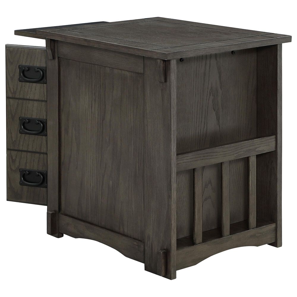 Linon Home Decor Parnell Side Table in Gray, , large