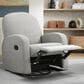 Lifestyle Solutions Paloma Manual Swivel Rocker Recliner in Light Grey, , large