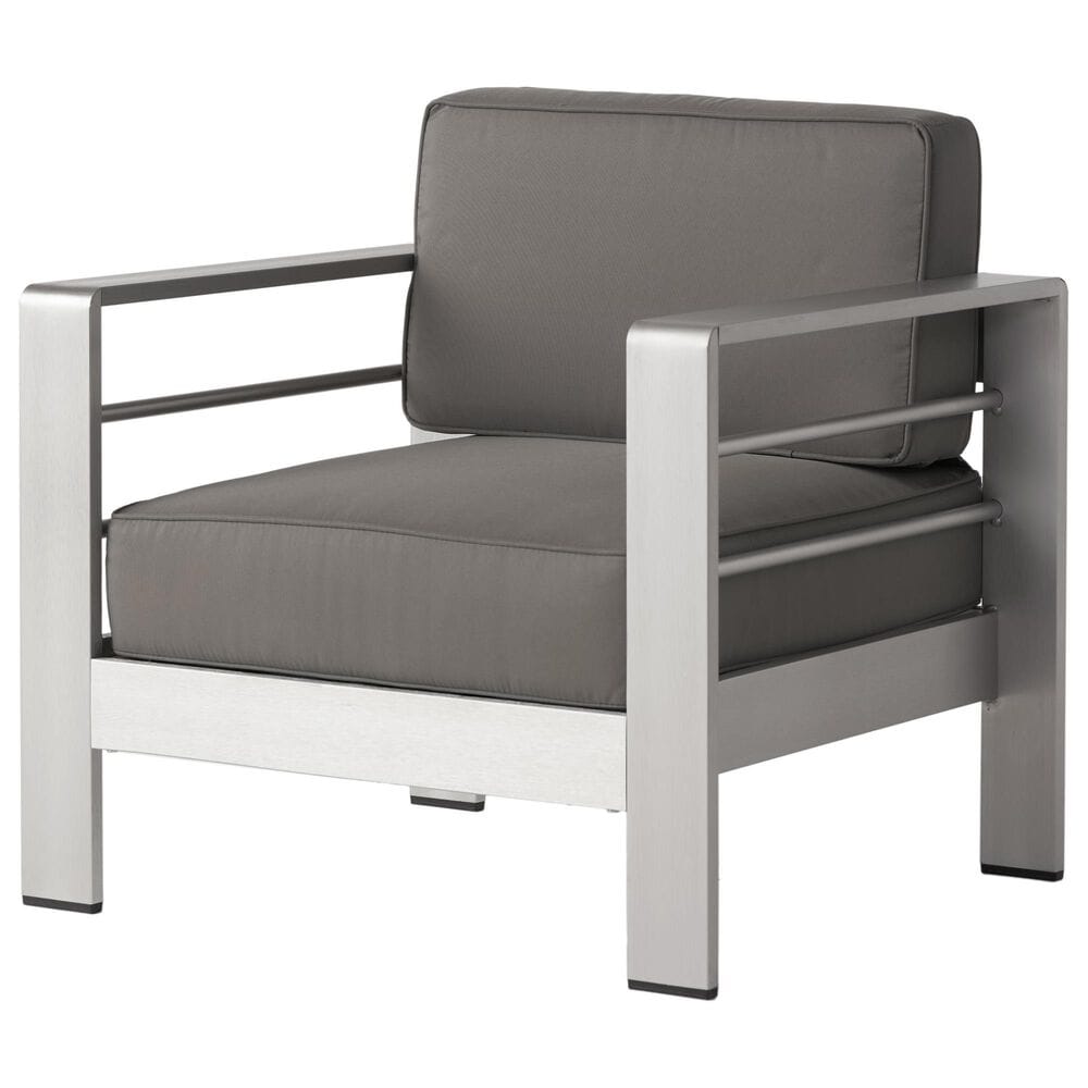 Hearth and Haven Cape Coral Outdoor Club Chair in Silver, , large