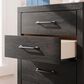 Ashley Hollivern 5-Drawer Chest in Dark Gray, , large