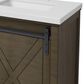 Lexora Home Marsyas 60" Double Bathroom Vanity in Rustic Brown with White Quartz Top and Rectangular Sinks, , large