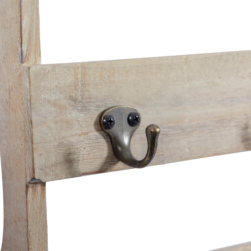 Maple and Jade 15&quot; x 19&quot; Wall Hook in Natural Brown and Grey, , large