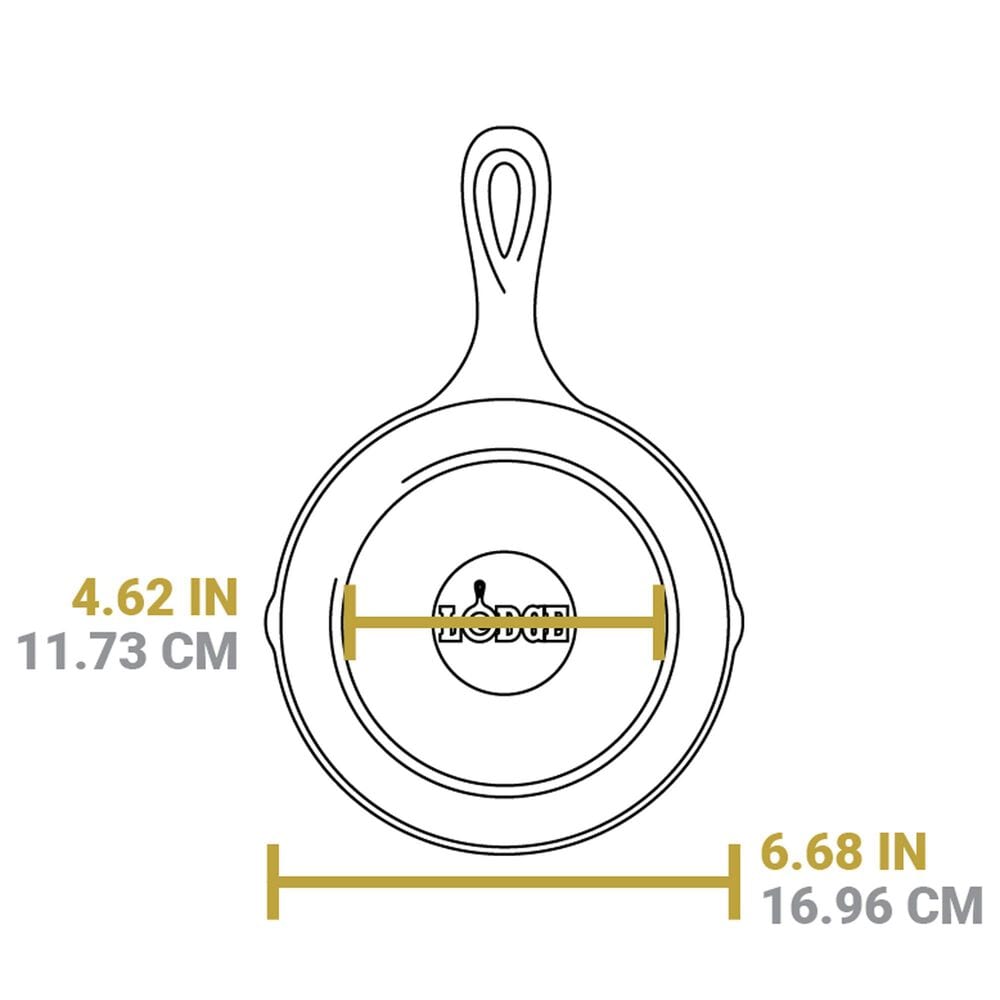 Lodge 6.5&quot; Cast Iron Skillet in Black, , large