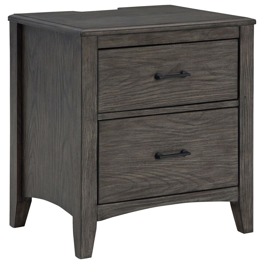 Ashley Montillan King Panel Bed and Two Nightstands in Grayish Brown, , large
