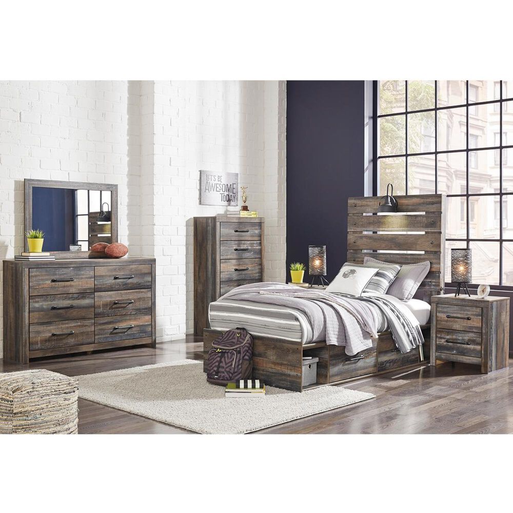 Ashley Drystan Twin-Full Under Bed Storage in Rustic Brown, , large