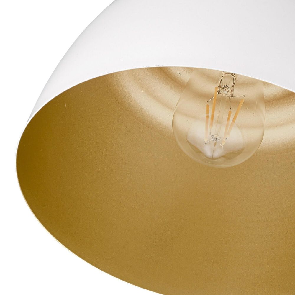 Golden Lighting Holmes 1-Light Mini Pendant in Matte White, , large