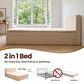HOMLUX Plush Queen Mattress with Beige Headboard, , large