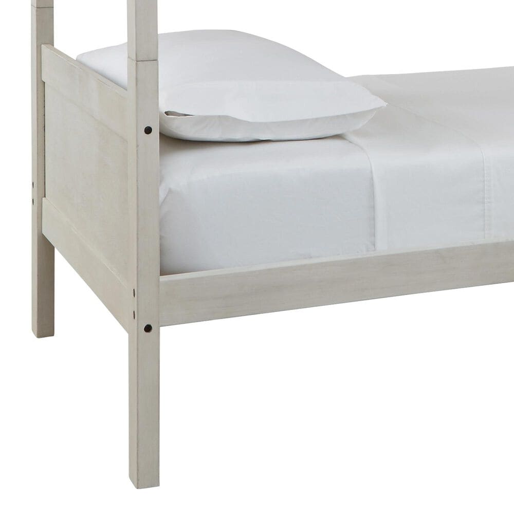 Ashley Robbinsdale Twin over Twin Bunk Bed with Ladder in Antique White, , large