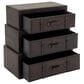 Maple and Jade 3-Drawer Vintage Faux Leather Room Chest with Buckles and Straps Details in Brown, , large