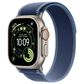 Apple Watch Ultra 3 (GPS+Cellular) 49mm Titanium Case with Blue/Bright Blue Trail Loop - S/M in Natural and 2-Year AppleCare+, , large