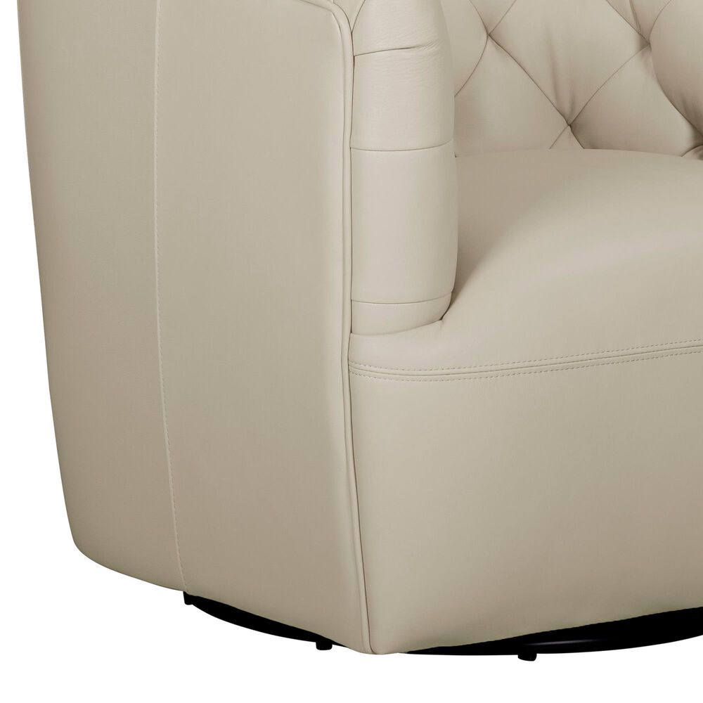 Italiano Furniture Cambria Mira Swivel Chair in Taupe (Set of 2), , large