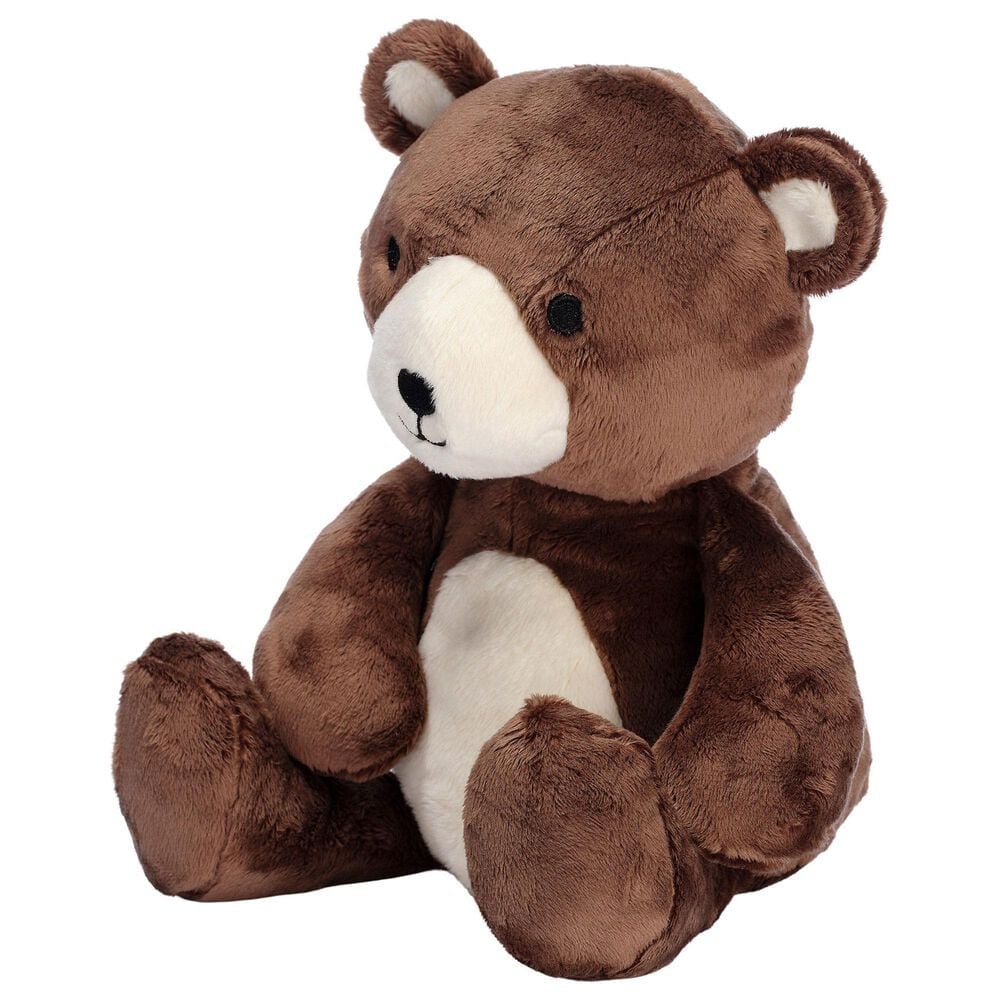 Lambs and Ivy Sleepytime Bear Plush Stuffed Animal Toy - Buster in Brown and White, , large