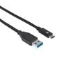 Manhattan 3" USB 3.1 Gen 2, Type-A Male to Type-C Male, 10 Gbps in Black, , large