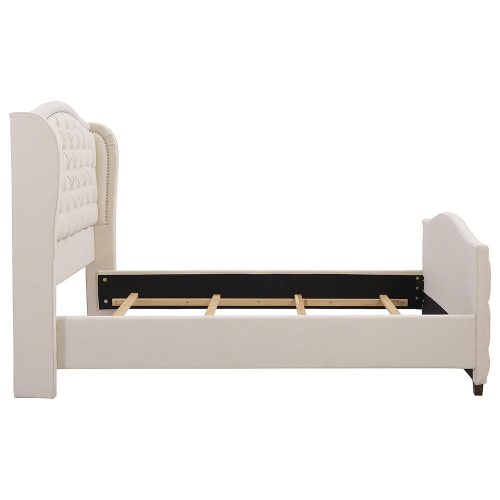 Jennifer Taylor Home Marcella Queen Upholstered Bed in Sky Neutral NFM