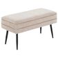 Lumisource Neapolitan Storage Bench with Light Brown Cushion in Black, , large