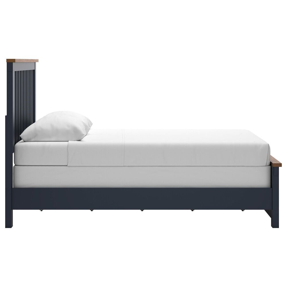 Ashley Landocken Queen Panel Bed in Brown and Blue, , large