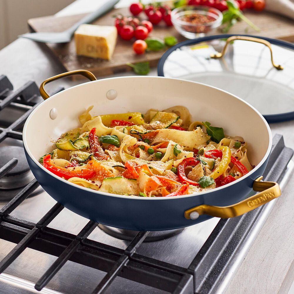 Green Pan Reserve Pro 11" Ceramic Nonstick Everyday Pan with Lid in Oxford Blue, , large