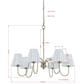Southern Lighting Kensington 6-Light Chandelier in Brass, , large
