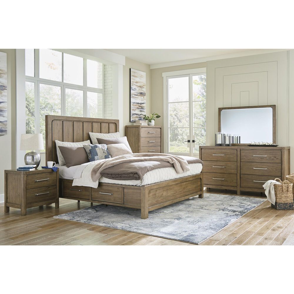 Millenium Dresser and Mirror in Light Brown, , large