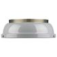 Golden Lighting Duncan Flush Mount in Aged Brass and Glossy Gray, , large
