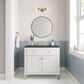 James Martin Vanities Chicago 36" Single Bathroom Vanity in Glossy White with 3 cm Charcoal Soapstone Quartz Top and Rectangular Sink, , large