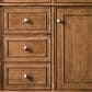 James Martin Vanities Bristol 48" Single Bathroom Vanity in Saddle Brown with 3 cm Victorian Silver Quartz Top and Rectangular Sink, , large