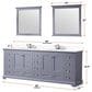 Lexora Home Dukes 84" Double Bathroom Vanity in Espresso with 2 cm White Quartz Top and Rectangular Sinks, , large