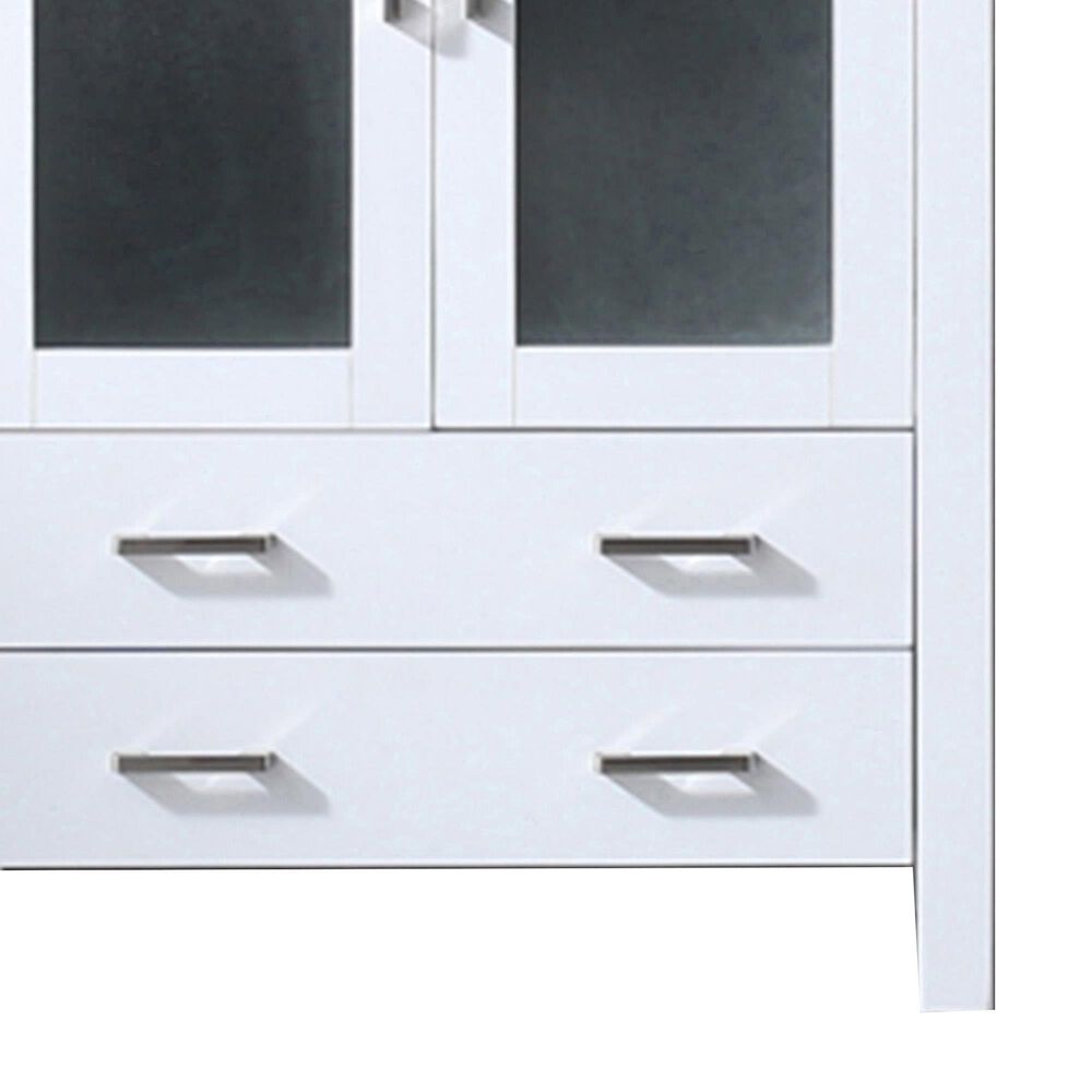 Lexora Home Volez 30&quot; Single Bathroom Vanity in White with 2 cm White Ceramic Top and Rectangular Sink, , large