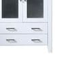Lexora Home Volez 30" Single Bathroom Vanity in White with 2 cm White Ceramic Top and Rectangular Sink, , large