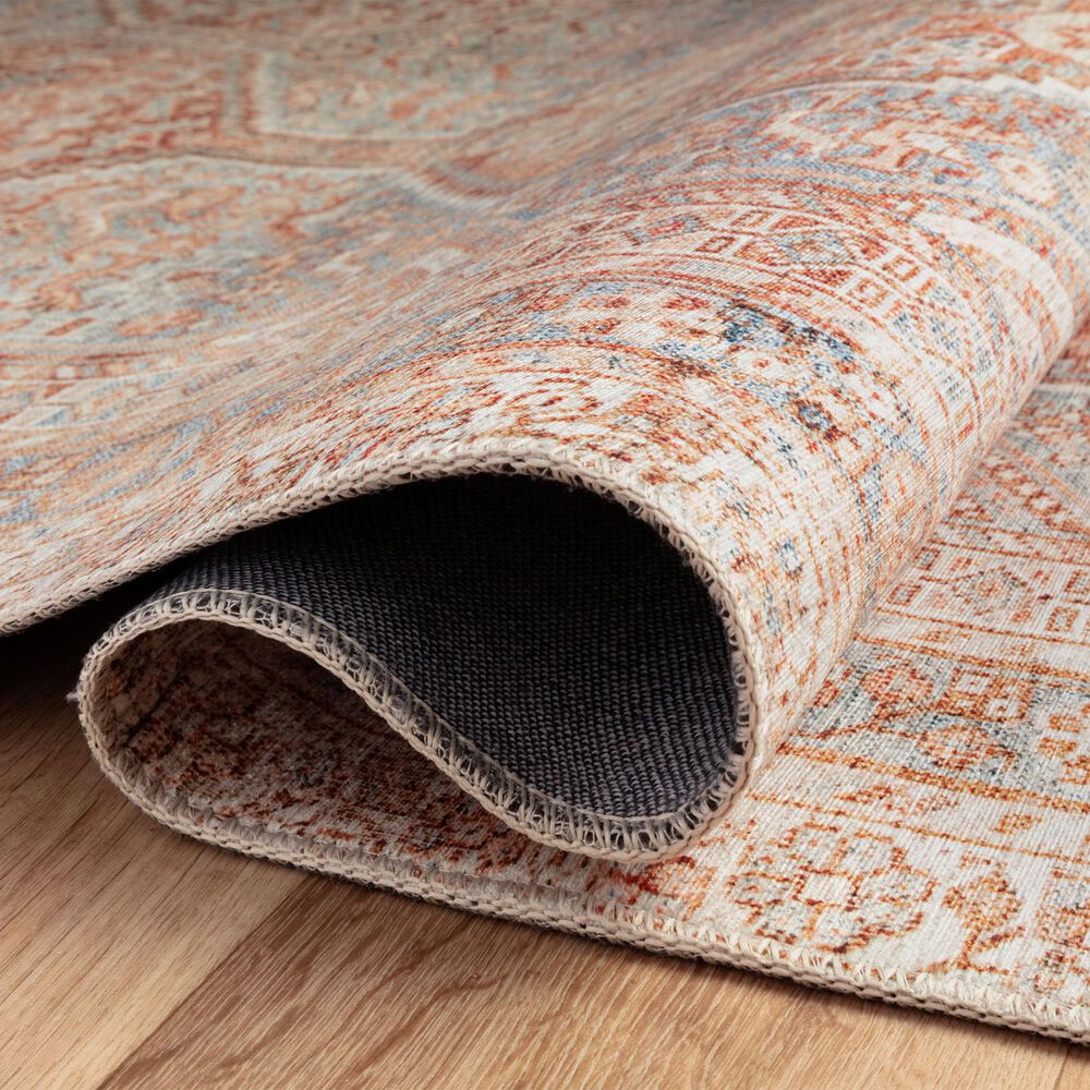 Loloi II Jules 5&#39; x 7&#39;6&quot; Tangerine and Mist Area Rug, , large
