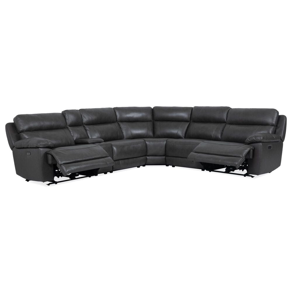 Oxford Furniture Madrid 6-Piece Power Symmetrical Sectional in Granite, , large