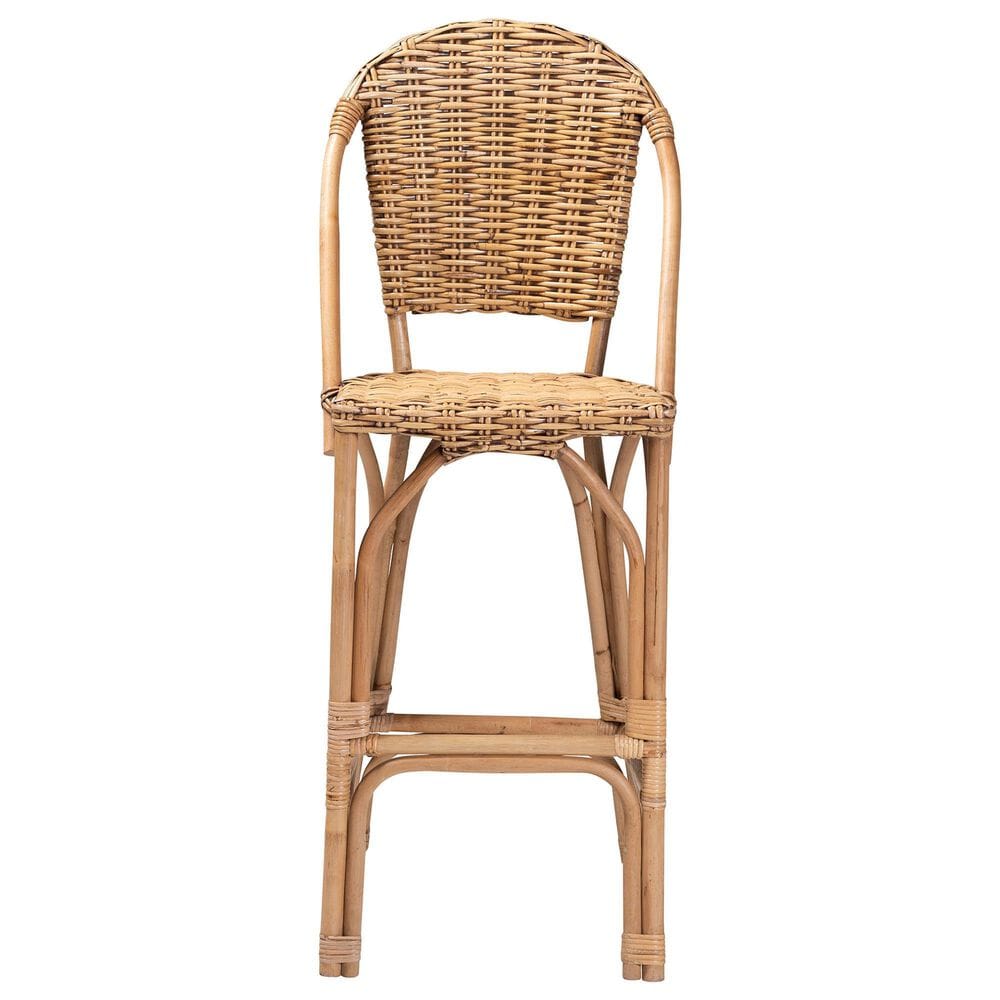 Baxton Studio Neola Bar Stool in Natural Brown, , large